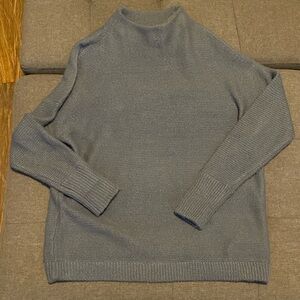 Retrod Knit Ribbed Blue Turtleneck Sweater Women’s Large Acrylic Cotton Blend